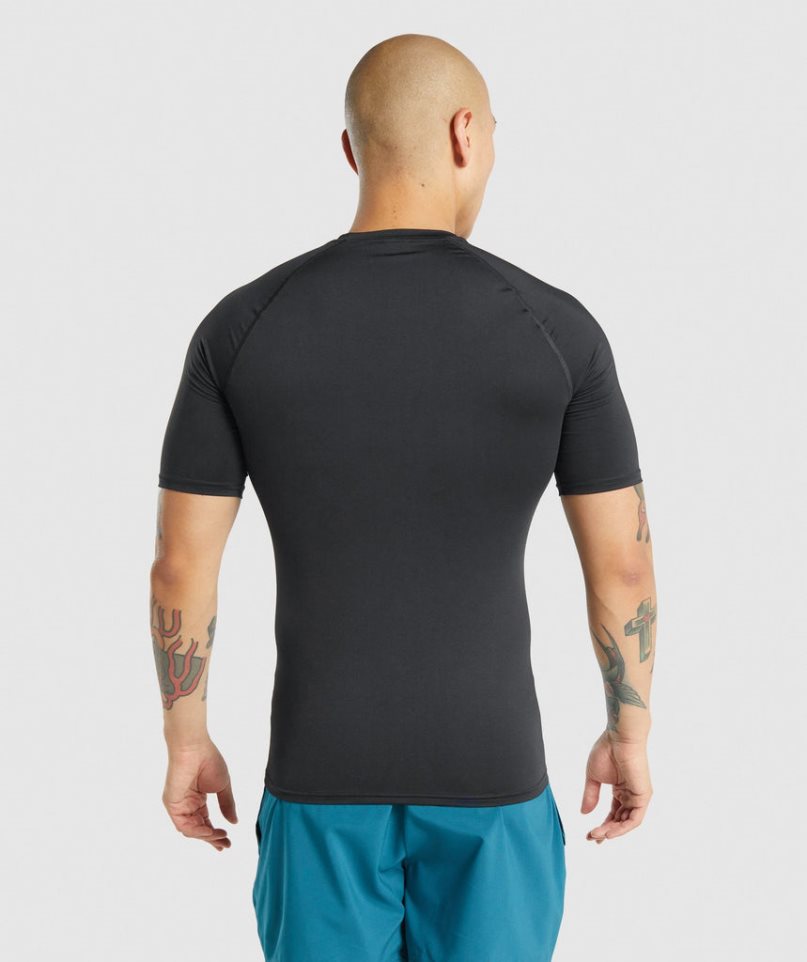 Koszulki Gymshark Element Baselayer Męskie Czarne | PL 983RFT